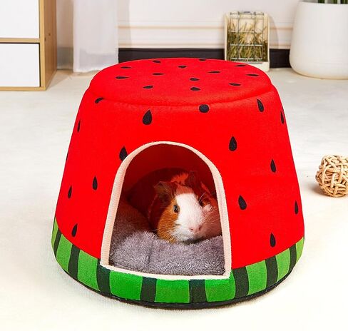 Guinea Pig Hideout, 2 in 1 Guinea Pig Bed with Removable Pad, Washable Bunny Bed, Foldable Guinea Pig Accessories for Guinea Pig Cages, Guinea Pig, Bunny, Hamster, Hedgehog, Rabbit in Saudi Arabia