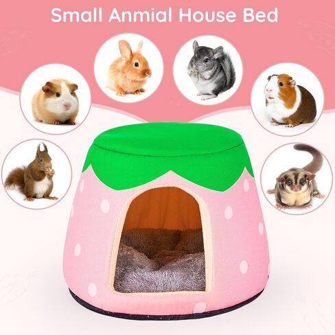 Guinea Pig Hideout, 2 in 1 Guinea Pig Bed with Removable Pad, Washable Bunny Bed, Foldable Guinea Pig Accessories for Guinea Pig Cages, Guinea Pig, Bunny, Hamster, Hedgehog, Rabbit in Saudi Arabia