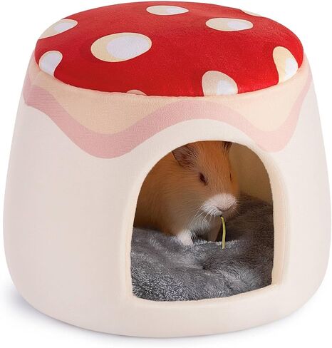 Guinea Pig Hideout, 2 in 1 Guinea Pig Bed with Removable Pad, Washable Bunny Bed, Foldable Guinea Pig Accessories for Guinea Pig Cages, Guinea Pig, Bunny, Hamster, Hedgehog, Rabbit in Saudi Arabia