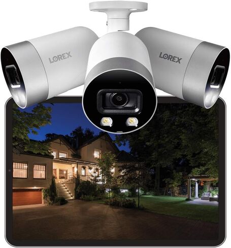نظام كاميرا أمان Lorex 4K، 8 قنوات 2 تيرابايت NVR مع 8 كاميرات IP POE سلكية داخلية/خارجية معدنية ذكية للردع، كشف الحركة الذكية والتحكم الصوتي (متجدد) in Saudi Arabia