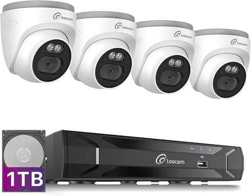 نظام كاميرا أمان PoE 8CH 5MP NVR، 8 قطع 4MP كاميرات IP قبة نظام كامارا للمراقبة السلكية، كشف الحركة البشرية بالذكاء الاصطناعي، صوت ثنائي الاتجاه، محرك أقراص ثابتة 2 تيرابايت للتسجيل الداخلي والخارجي على مدار الساعة طوال أيام الأسبوع، جهاز تحكم عن بعد للتط in Saudi Arabia