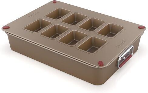 Elbee Home Set of 8 Durable Non-Stick Carbon Steel Baking Bricks for Easy Storage in Saudi Arabia