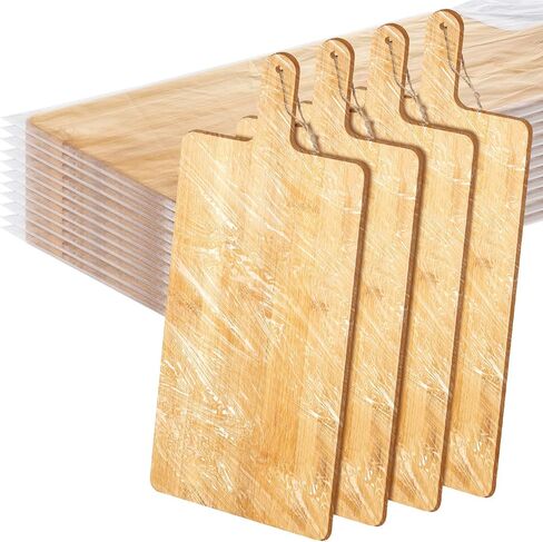 12 Packs Cutting Board Set Plain Chopping Board with Handles Large Serving Board Wooden Kitchen Cutting Board Bulk for Vegetables Meat Pizza Cheese Fruit Bread (15 x 7 Inch, Acacia Wood) in Saudi Arabia