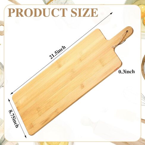 12 Packs Cutting Board Set Plain Chopping Board with Handles Large Serving Board Wooden Kitchen Cutting Board Bulk for Vegetables Meat Pizza Cheese Fruit Bread (15 x 7 Inch, Acacia Wood) in Saudi Arabia