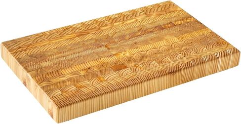 Larch Wood Canada End Grain Small Cutting Board, Standard Line, Handcrafted for Professional Chefs & Home Cooking, 17-3/4" x 11" x 1-1/2" in Saudi Arabia
