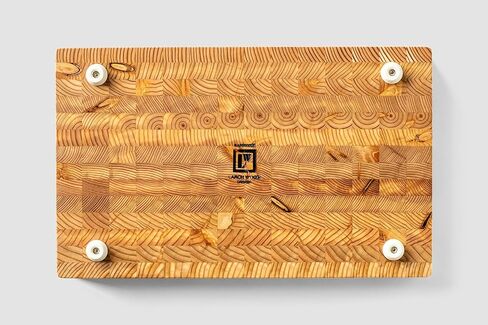 Larch Wood Canada End Grain Small Cutting Board, Standard Line, Handcrafted for Professional Chefs & Home Cooking, 17-3/4" x 11" x 1-1/2" in Saudi Arabia