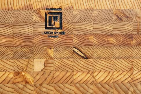 Larch Wood Canada End Grain Small Cutting Board, Standard Line, Handcrafted for Professional Chefs & Home Cooking, 17-3/4" x 11" x 1-1/2" in Saudi Arabia