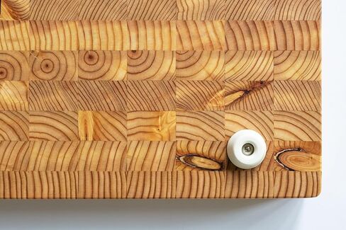 Larch Wood Canada End Grain Small Cutting Board, Standard Line, Handcrafted for Professional Chefs & Home Cooking, 17-3/4" x 11" x 1-1/2" in Saudi Arabia