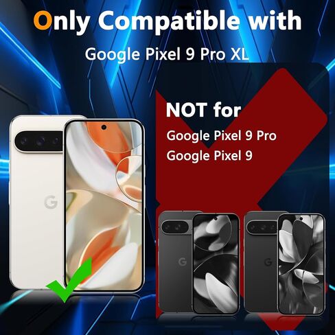YWXTW for Google Pixel 9 Pro XL Camera Lens Protector [Not for Pixel 9 Pro], Ultra Thin Metal Tempered Glass Camera Cover Screen Protector for Pixel 9 Pro XL 2024 Accessories Case Friendly (Black) in Saudi Arabia