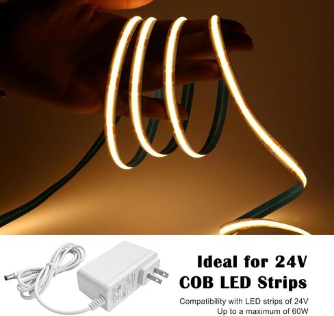 24V 2.5A LED Power Supply Adapter - 60W Max, UL Certified, Perfect for 24V Projects: COB LED Strips, LED Pixel, CCTV Camera & Computer Projects - Safety Overload & Thermal Protection in Saudi Arabia