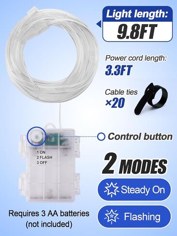 9.8FT Stroller Lights - Durable Baby Stroller Lights for Walking at Night, Make The Stroller Visible, with Cable Ties, LED Lights for Stroller Accessories Bikes, Multicolor in Kuwait