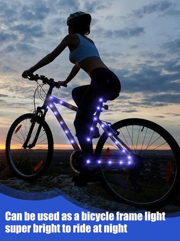 9.8FT Stroller Lights - Durable Baby Stroller Lights for Walking at Night, Make The Stroller Visible, with Cable Ties, LED Lights for Stroller Accessories Bikes, Multicolor in Kuwait
