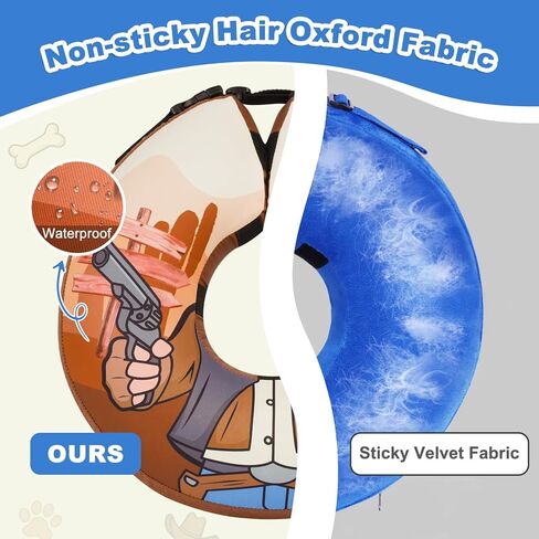 طوق مخروطي للكلاب من باركليس، بديل مخروطي للكلاب قابل للنفخ لوقف اللعق، مخاريط ناعمة للكلاب الصغيرة والمتوسطة الكبيرة، طوق على شكل كعكة دونات قابل للتعديل للتعافي الوقائي بعد الجراحة، لا يحجب الرؤية in Kuwait