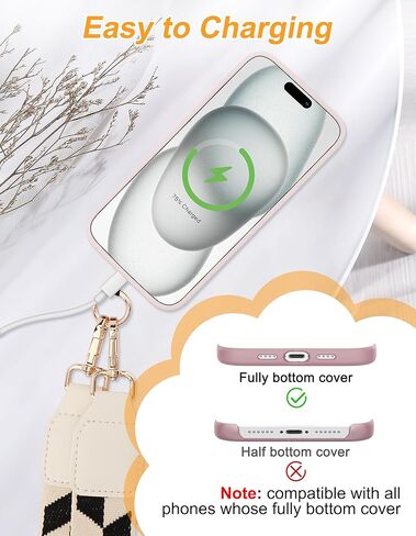 Jusy Clip and Go Strap للهاتف مع محفظة كروس، حزام هاتف مع حقيبة بسحاب، حبل أنيق متعدد الوظائف قابل للتعديل مع محفظة جلدية لجميع الهواتف - بني in Kuwait