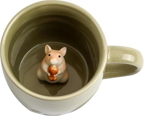 Shark Ceramic Mug Hidden 3D Animal Inside Cup,12 OZ Handmade Cute Figurine Mugs,Christmas and Birthday Gift for Boys Girls or Kids(Shark) in Saudi Arabia
