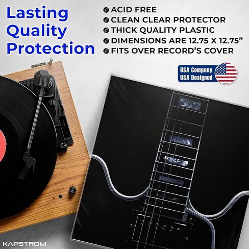 Record Sleeves for Album Covers (50 Pack, 12.75" x 12.75", 3 mil Thick), Clear Plastic Outer Sleeves to Protect 12" LP Vinyl Record Albums, Archival Quality for Media Collection Protection in Kuwait