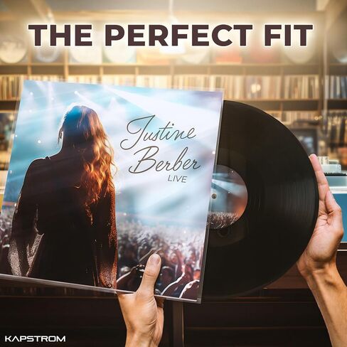 Record Sleeves for Album Covers (50 Pack, 12.75" x 12.75", 3 mil Thick), Clear Plastic Outer Sleeves to Protect 12" LP Vinyl Record Albums, Archival Quality for Media Collection Protection in Kuwait