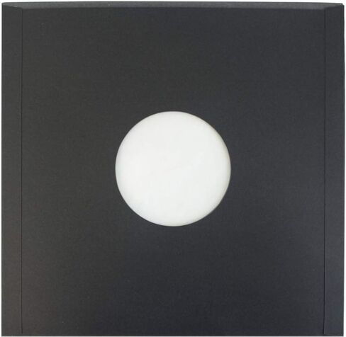(100) 10" Polylined Black Paper Record Inner Sleeves with Hole - Super Heavyweight, Archival Quality, Acid Free - 10IABK in Saudi Arabia