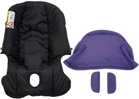 Stroller Accessory Washing Kit Textile Set, Colorful Canopy & Water Resistance Soft Cushion Compatible with DOONA Strollers (Fashion Black) in Saudi Arabia