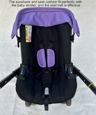 Stroller Accessory Washing Kit Textile Set, Colorful Canopy & Water Resistance Soft Cushion Compatible with DOONA Strollers (Fashion Black) in Saudi Arabia