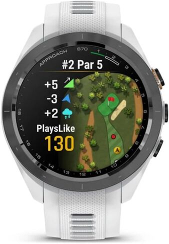 ساعة جولف Garmin 010-02746-00 Approach S70 مقاس 42 مم GPS بريميوم، حزام أبيض | نموذج الشريك الرسمي للولايات المتحدة الأمريكية | حزمة مع واقي شاشة Deco Essentials 2-Pack، وأداة جولف 7 في 1، وأغطية رأس حديدية in Saudi Arabia