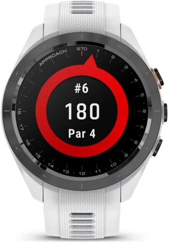 ساعة جولف Garmin 010-02746-00 Approach S70 مقاس 42 مم GPS بريميوم، حزام أبيض | نموذج الشريك الرسمي للولايات المتحدة الأمريكية | حزمة مع واقي شاشة Deco Essentials 2-Pack، وأداة جولف 7 في 1، وأغطية رأس حديدية in Saudi Arabia