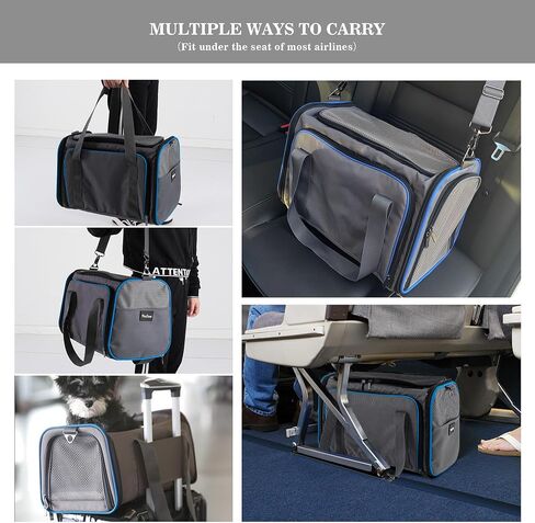 Soft Sided Cat Carrier for Small Medium Cats and Puppy up to 15lbs,Airline Approved Cat Carrier,Expandable Cat Travel Bag in Saudi Arabia