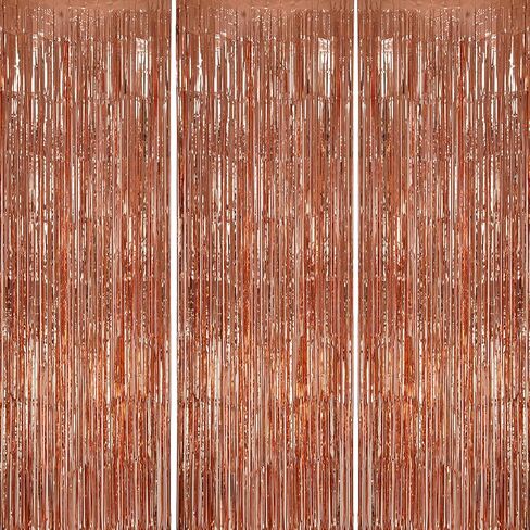 3 Pack Foil Fringe Backdrop - Pastel Blue Shiny Tinsel Curtains for Party Decoration/Photo Booth Props - 3.3x8.2 FT Metallic Foil Backdrop for Birthday, Wedding, Graduation, Christmas. in Kuwait