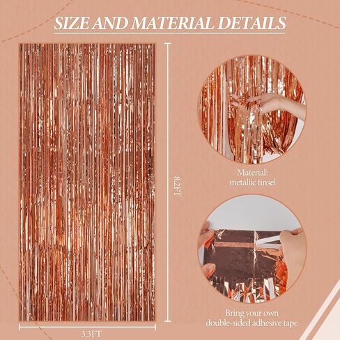 3 Pack Foil Fringe Backdrop - Pastel Blue Shiny Tinsel Curtains for Party Decoration/Photo Booth Props - 3.3x8.2 FT Metallic Foil Backdrop for Birthday, Wedding, Graduation, Christmas. in Kuwait