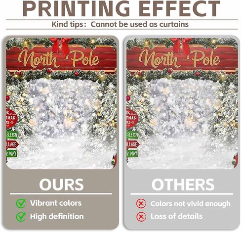 ZTHMOE Fabric 7x5ft Merry Christmas Winter Photography Backdrop North Pole Forest Snow Xmas Tree Background Santa Party Decoration Holiday Photo Banner Props in Saudi Arabia