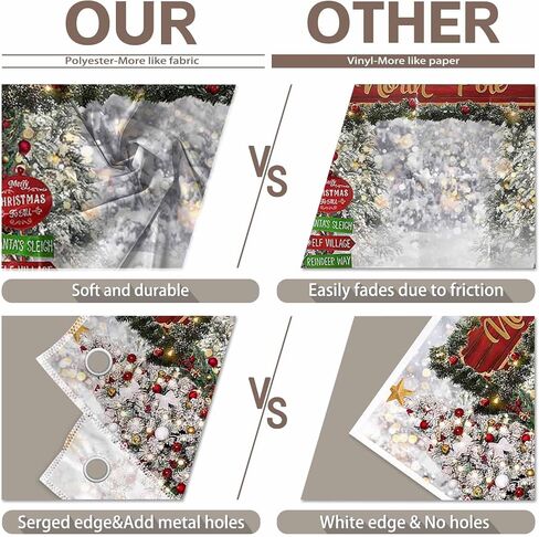ZTHMOE Fabric 7x5ft Merry Christmas Winter Photography Backdrop North Pole Forest Snow Xmas Tree Background Santa Party Decoration Holiday Photo Banner Props in Saudi Arabia