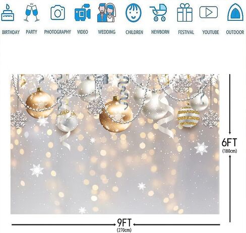 Golden Christmas Backdrops for Photography Xmas Snow Photo Background Santa Winter Baby Shower Snowflake Xmas Party Favors Birthday Backdrop New Year Decorations Christmas Photo Booth Props 7x5ft in Kuwait