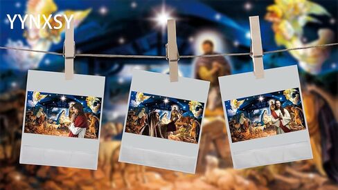 YYNXSY 7X5FT عيد الميلاد الديكور عيد الميلاد خلفية دينية المهد المقدس التصوير خلفية عيد الميلاد خلفية التصوير الفوتوغرافي لفصل الشتاء عيد الميلاد في الهواء الطلق الكنيسة في العصور الوسطى YY-3902 in Kuwait