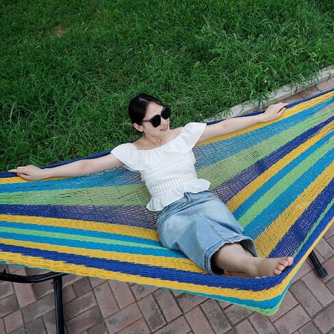 Handwoven Mayan Hammock - Portable Family Hammock with Carry Bag Matrimonial Size Multi-Color Handmade Hammock for Travel Camping Backyard, Porch, Outdoor or Indoor Use in Kuwait