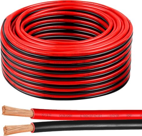 10AWG-10FT Red/Black Pure Copper Stranded Electrical Wiring for Speaker, Automotive, Trailer, Stereo and Home Theater Applications in Kuwait