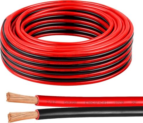 10AWG-10FT Red/Black Pure Copper Stranded Electrical Wiring for Speaker, Automotive, Trailer, Stereo and Home Theater Applications in Kuwait