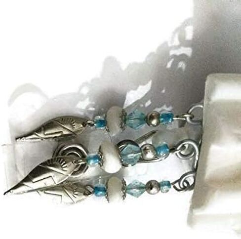 Fairy tale castle badge holder and retractable reel with glass and metal beads in Saudi Arabia