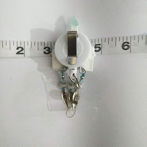 Fairy tale castle badge holder and retractable reel with glass and metal beads in Saudi Arabia