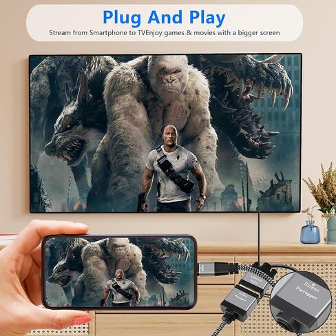 4K USB C to HDMI Adapter 3 Pack, Type-C Male (Source) to HDMI Female (Screen) Braided Cord Connector, 4K@60Hz, Thunderbolt 3/4 Compatible, for iPhone 16 Series, MacBook Pro, Air, iPad Pro, Galaxy 24 in Kuwait