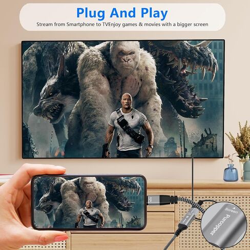 4K USB C to HDMI Adapter 3 Pack, Type-C Male (Source) to HDMI Female (Screen) Braided Cord Connector, 4K@60Hz, Thunderbolt 3/4 Compatible, for iPhone 16 Series, MacBook Pro, Air, iPad Pro, Galaxy 24 in Saudi Arabia