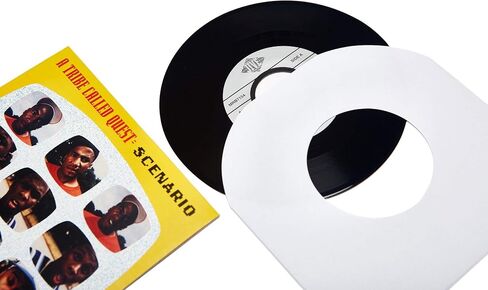 Big Fudge Vinyl Record Sleeves Inner - Vinyl Sleeves - Clear 3-Layer Album Covers with Anti-Static Rice Paper - Acid Free Protective Outer Cover for 7" Records - White, 50 Pack in Kuwait