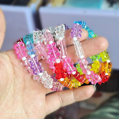 Colourful Cute Gummy Bear Bracelet Colorful Resin Bear Jewellery for Women (bracelet) in Saudi Arabia