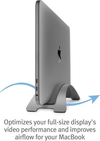 Twelve South BookArc for MacBook | Space-Saving Vertical Desktop Stand for Apple notebooks (Space Grey)*Not Compatible with M1, See Insert Option to Update/Upgrade* in Kuwait