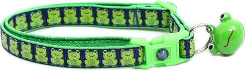 Frog Cat Collar - Safety - Breakaway - Pugs2Persians (Large(10lbs & Up), Blue 2) in Kuwait