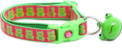 Frog Cat Collar - Safety - Breakaway - Pugs2Persians (Large(10lbs & Up), Blue 2) in Kuwait