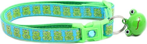 Frog Cat Collar - Safety - Breakaway - Pugs2Persians (Large(10lbs & Up), Blue 2) in Kuwait