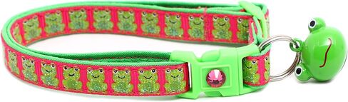 Frog Cat Collar - Safety - Breakaway - Pugs2Persians (Large(10lbs & Up), Blue 2) in Kuwait