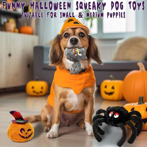Christmas Dog Toys- 5 PCS Plush Squeaky Toys for Medium & Small Dog- Interactive Stuffed Puppy Toys- Funny Cute Dog Gifts for Puppies in Saudi Arabia