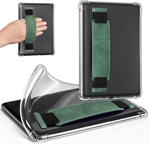 CoBak Clear Case for 6" Kindle 2024 and 2022 (11th Generation) with Elastic Hand Strap - Ultra-Slim Soft TPU Transparent Cover, Lightweight & Durable Protection in Saudi Arabia