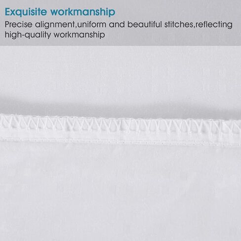 STONECREST Gusseted Pillow Protector - 1 PC, Zipper Premium Gusset Pillow Encasement Covers(300tc Sateen-Gusset, Queen) in Kuwait